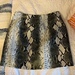 By The Way. Faux snakeskin skirt.